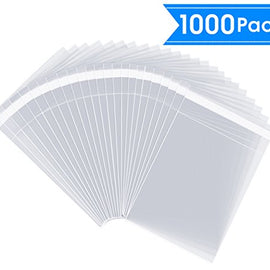 4” X 6” (1000 Pack) Clear Resealable Cellophane Cello Bags Self Seal - Fits 4X6 Prints Photos A1 Cards Envelopes Candy Treats