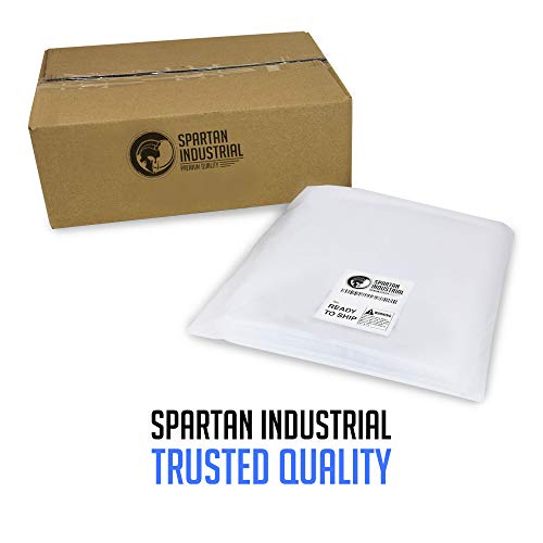 Spartan Industrial - 12 x 15 (200 Count) Crystal Clear Resealable Polypropylene Poly Bags for Packaging, Clothing & T Shirts - Self Seal & REINFORCE