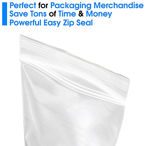 1000 Zipper Block Bags Resealable Plastic Baggies 2 x 2