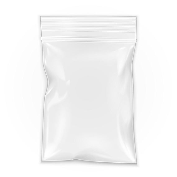 1000 2x3 White Block Reclosable Zipper Zip Lock Plastic Bags Clear 2 Mil 